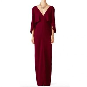 Halston Heritage Dahlia Cape Gown, size 2, NWT!